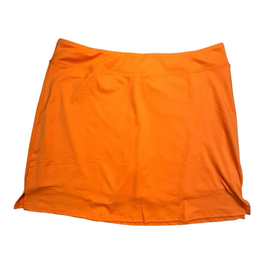 Ekouaer Orange Active Skort XL Built-In Shorts Stretch Athleisure Tennis